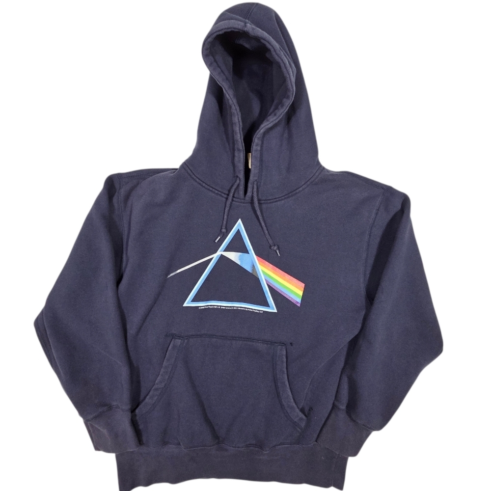 Vintage Y2K Pink Floyd Hoodie Dark Side Of The Moon Blue Adult Large Rockware